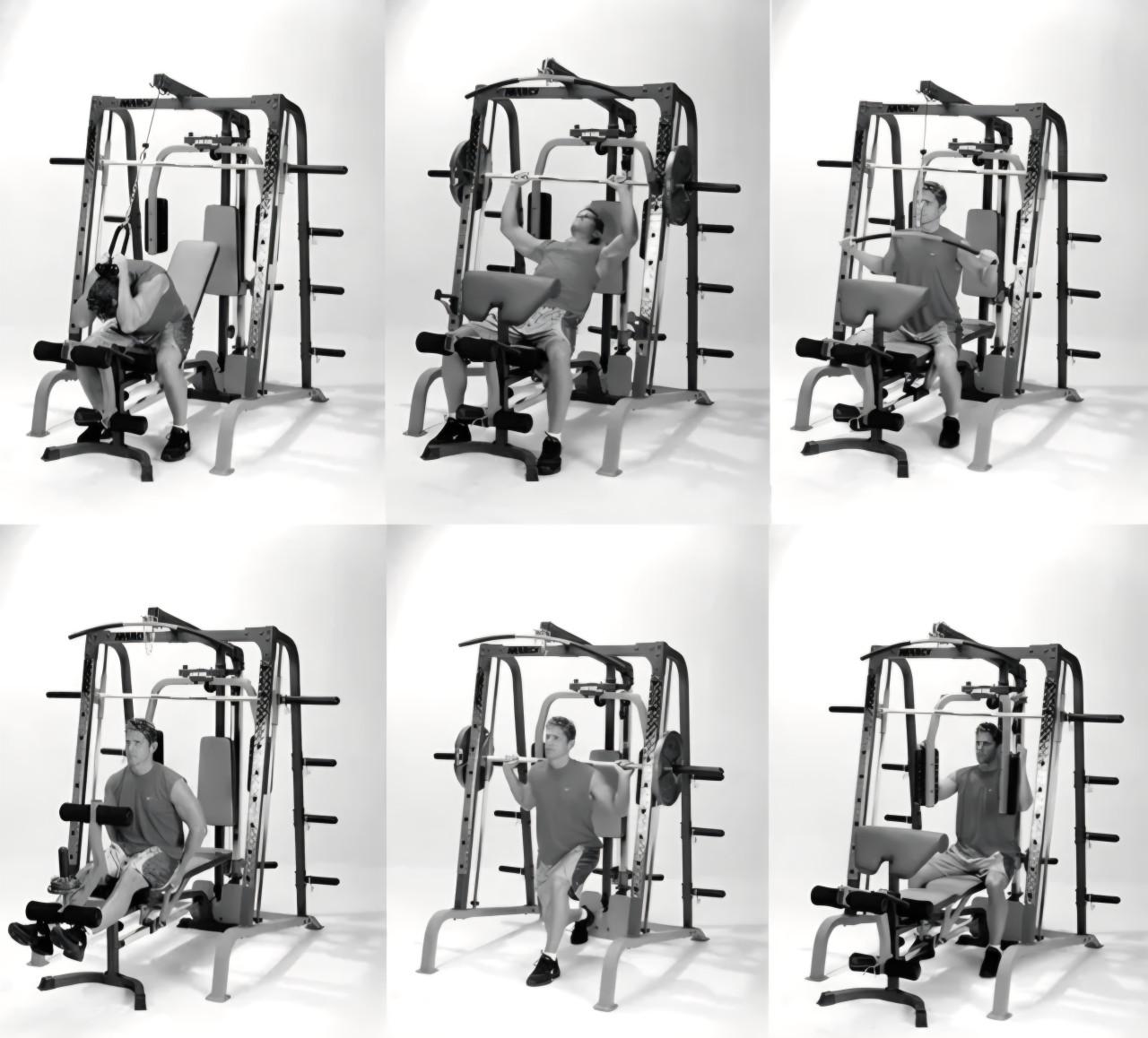 Marcy smithmachine, krachtstation