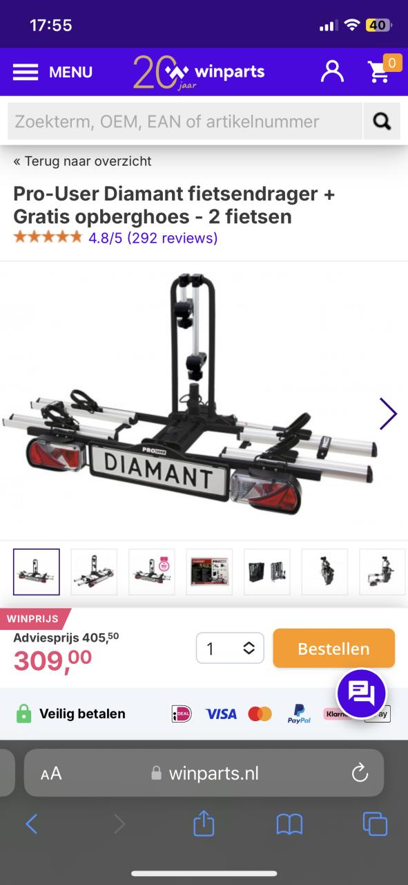 Fietsdrager Pro User Diamant