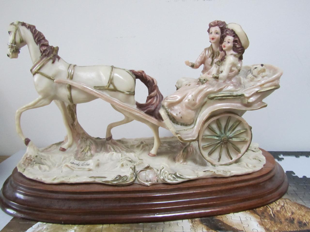 Guido Cortese..Paard en wagen, 40 cm