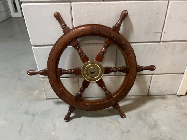 Houten Stuurwiel Boot Mahonie Nauticalia Londen
