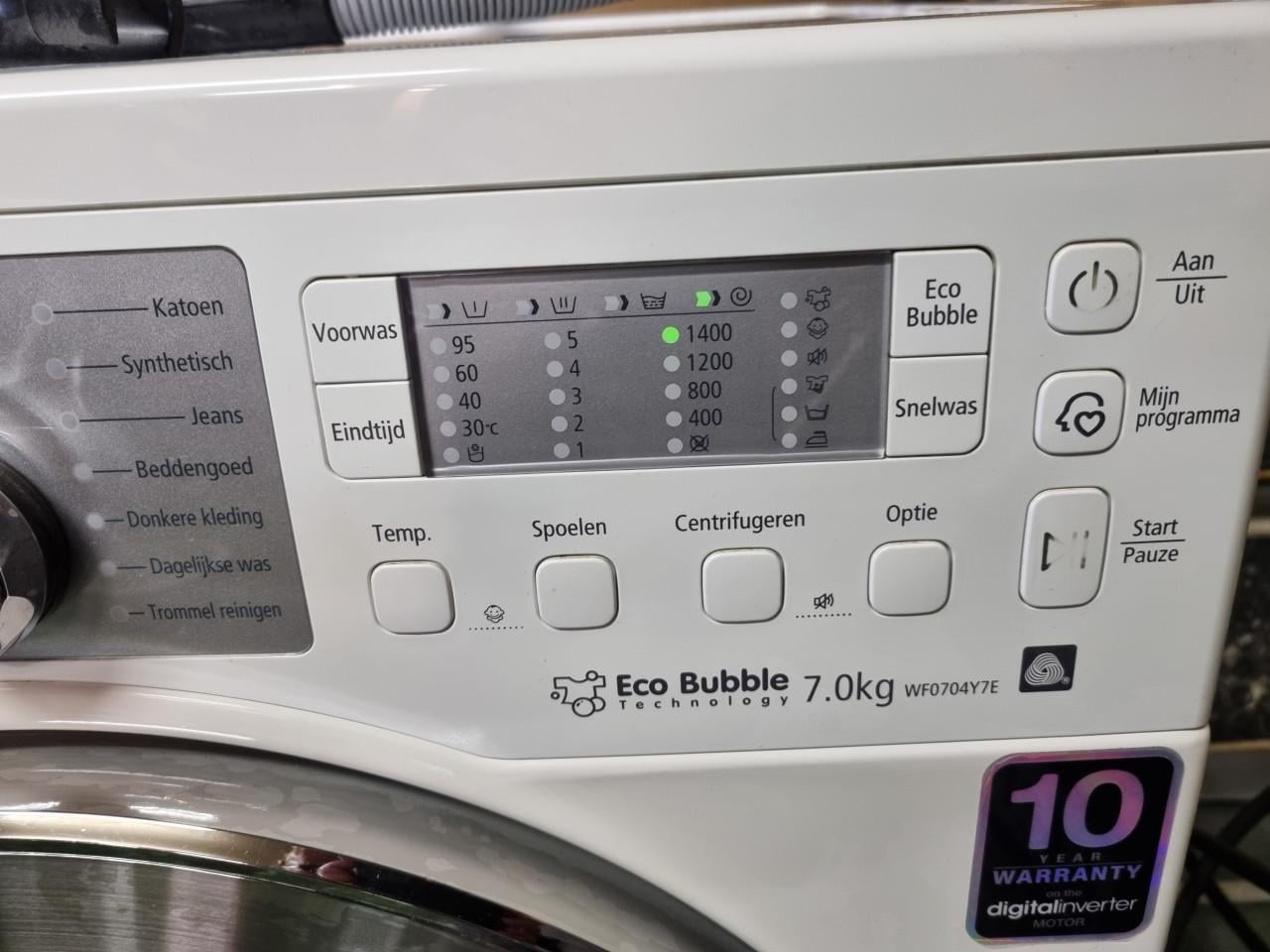 Samsung Eco Bubble wasmachine 1400 toeren A+ 7KG