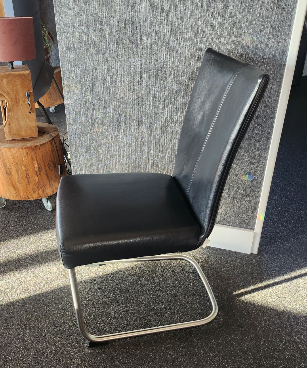 Bert Plantagie design zwart lederen stoelen