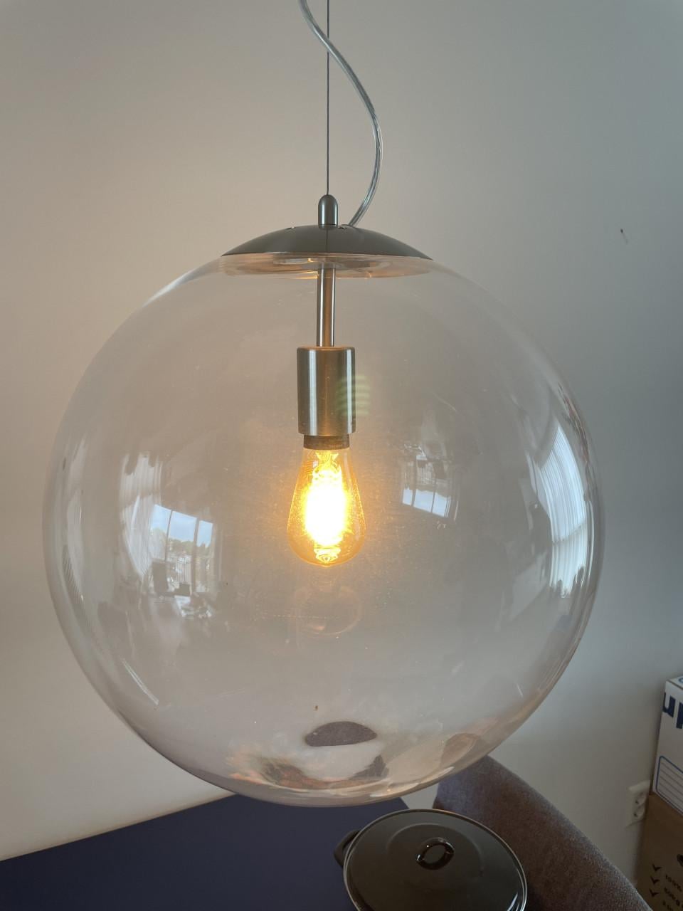 Moderne glazen hanglamp - bolvormig, diameter 40 cm