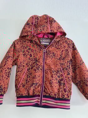 Roest bruin -zwart regenjack met capuchon van Red Code  Maat 128