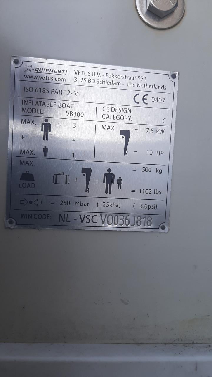 Rubberboot Vetus VB300