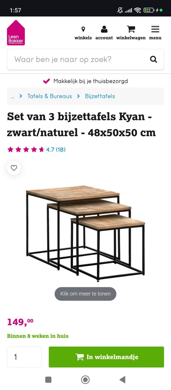 Salontafel set mangohout
