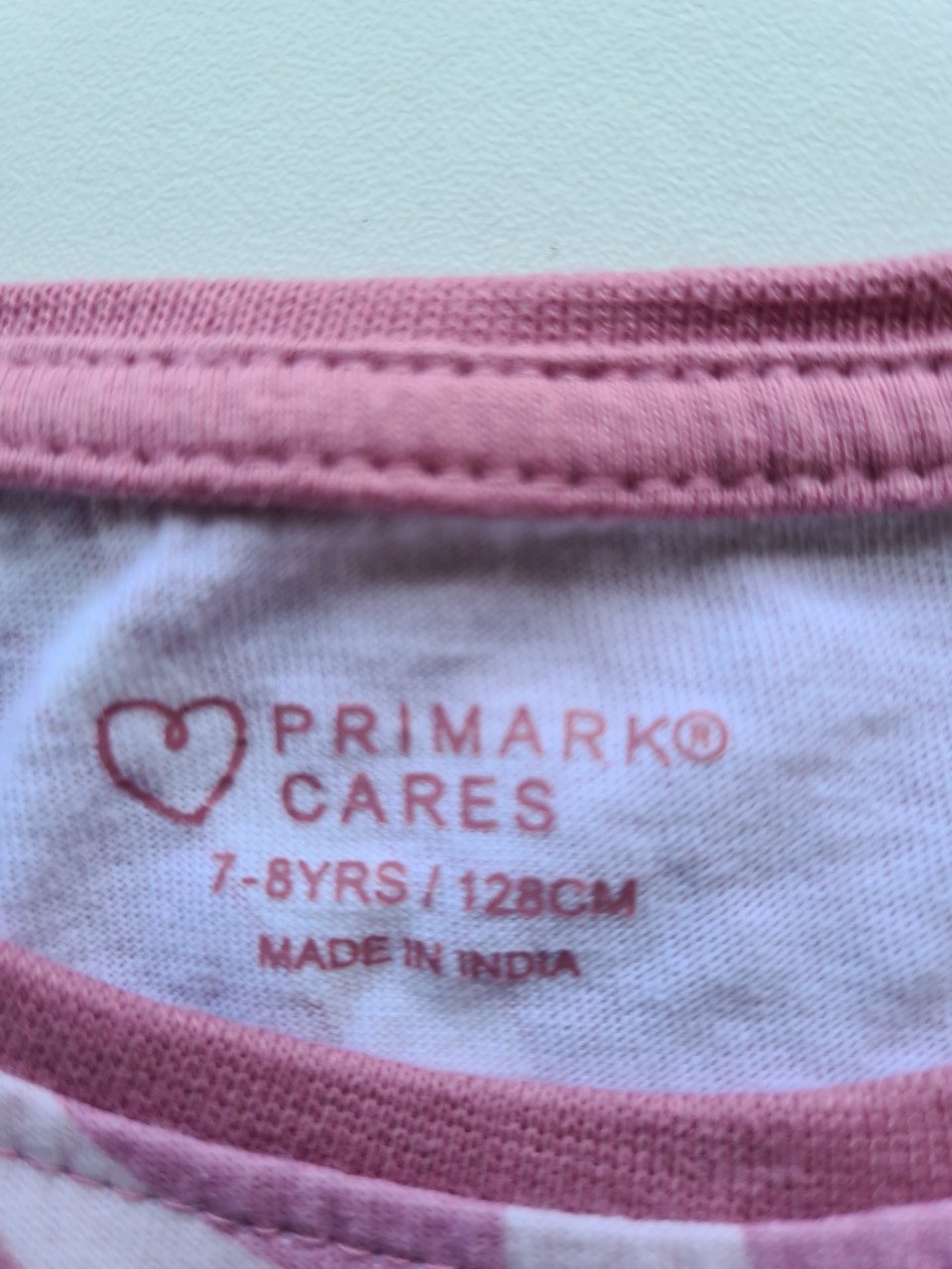 Roze hartjes shirt van Primark  Maat 128