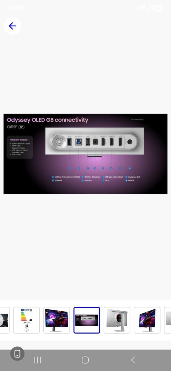 Samsung Odyssey G8 32" 4K 240Hz NIEUWSTAAT