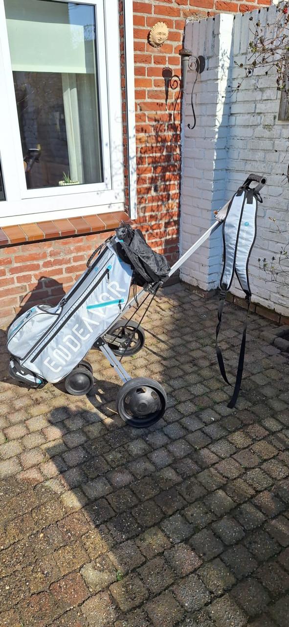 Golfset kompleet met golfkar