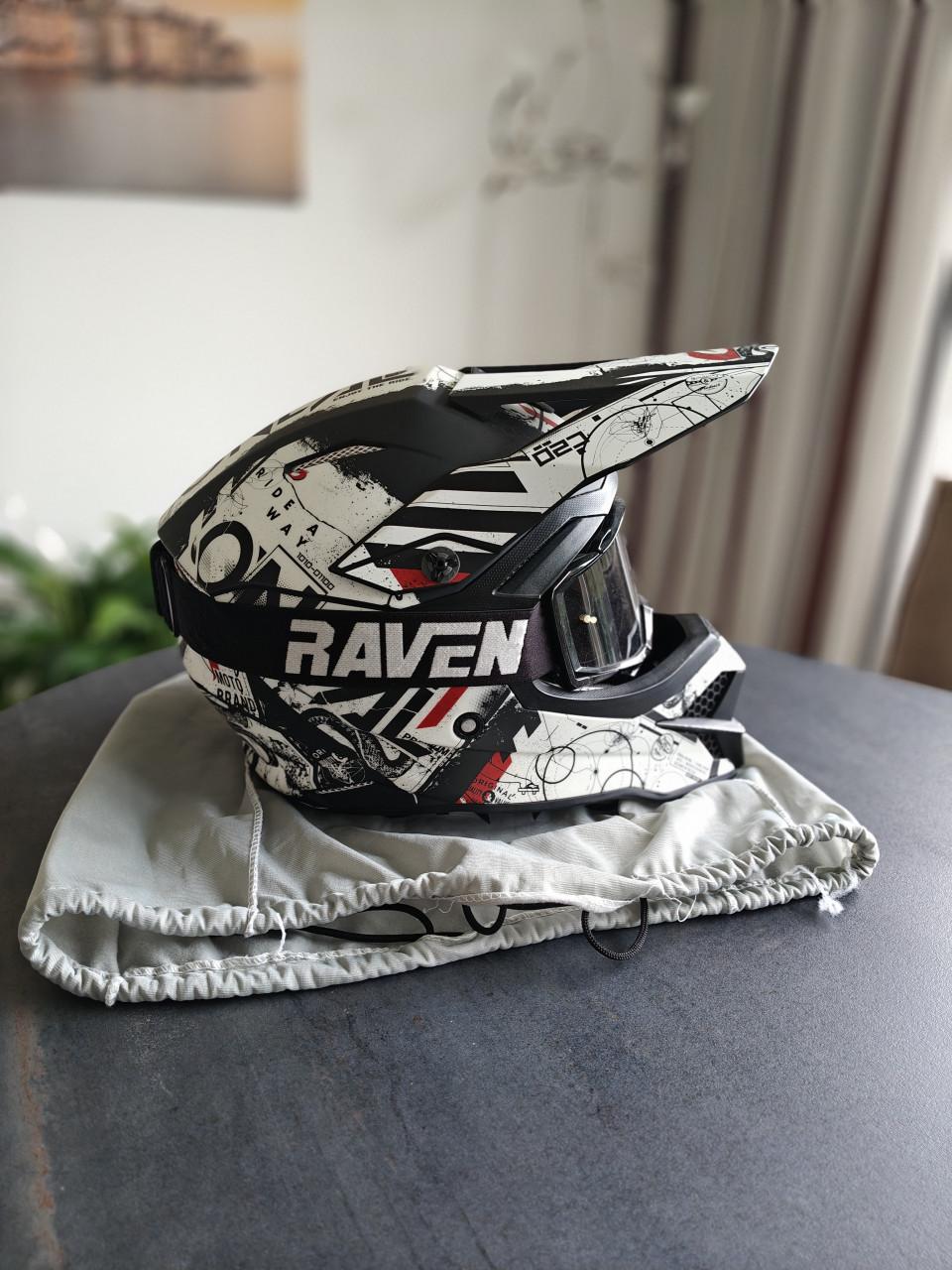 O'Neal crosshelm maat L & Raven cross bril