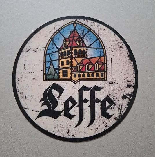 Leffe Bier Metalen Decoratiebord