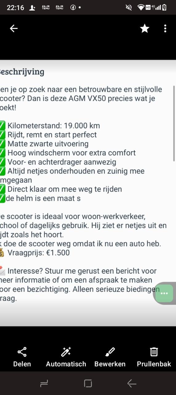 Agm bromscooter 4 takt