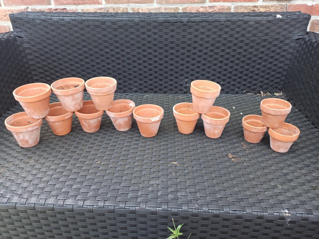 Bloempotjes (14x) terracotta