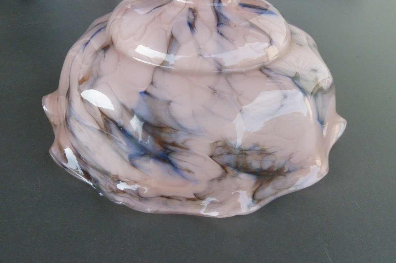 Lampenkap opaline vintage antiek rose