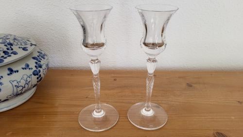 Set van 2 Royal Doulton kristallen kandelaars