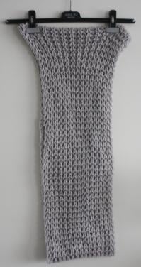 Grijze grofgebreide  col sjaal