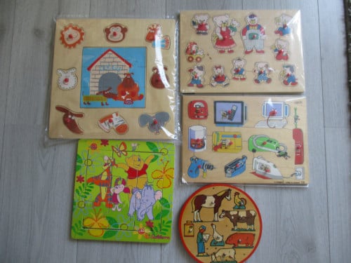 10 houten puzzels compleet