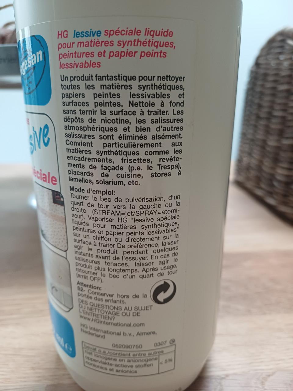 NIEUW: HG kunststof, verf + behang intensief reiniger 750 ml