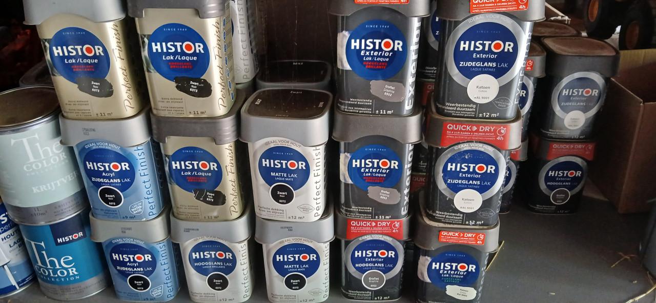 Diverse lakken en grondverf Drenth Fitex Flexa Rambo en Histor