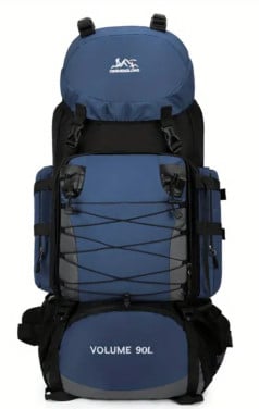 Nieuwe ongebruikte 90L blauwe rugzak