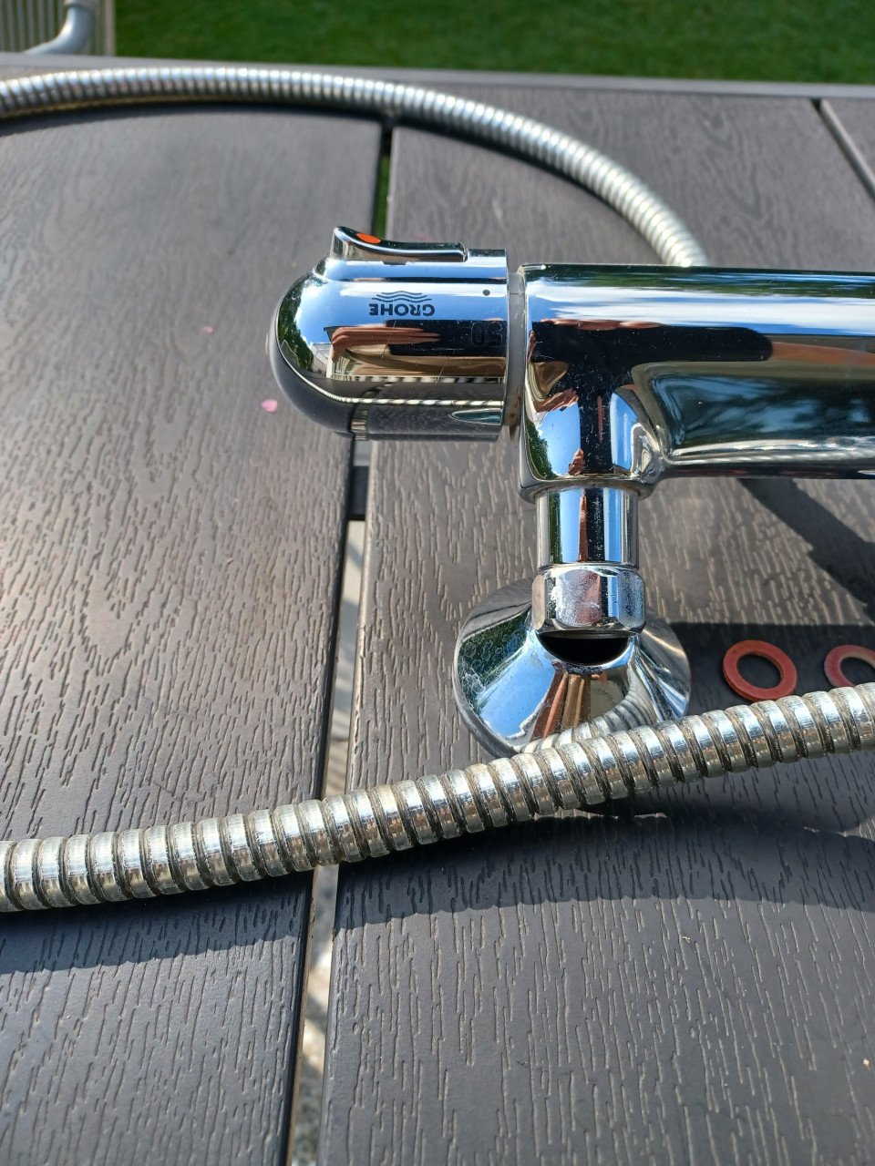 Douche set Grohe met thermostaatkraan  aansluiting 12cm