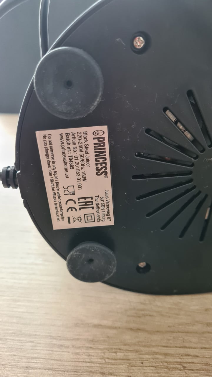 Citruspers in goed staat en goed verkend- Princess- 180W-220V