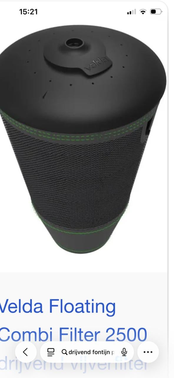 Te koop velda floating drijvend vijverfilter en 2500 lpu zuinige pomp