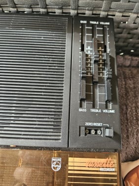 Mooie vintage Philips D 6350 draagbare cassetterecorder....