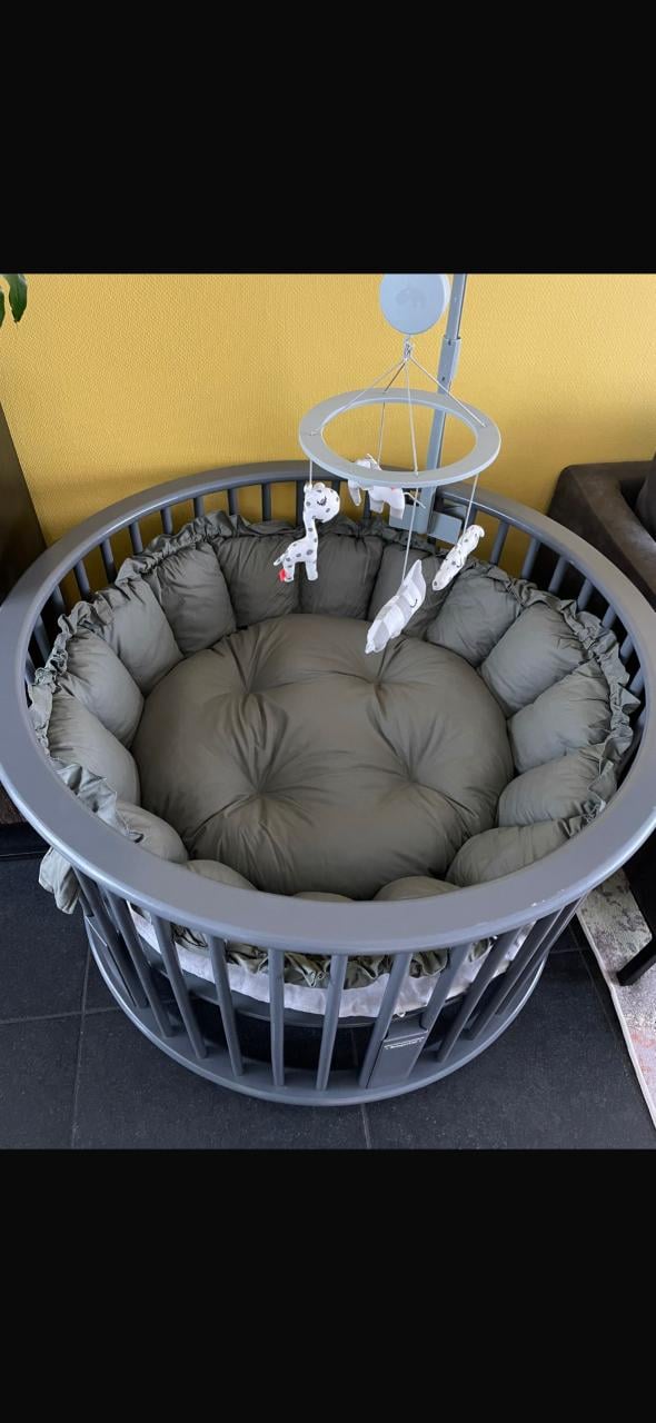 Bobita ronde box grijs