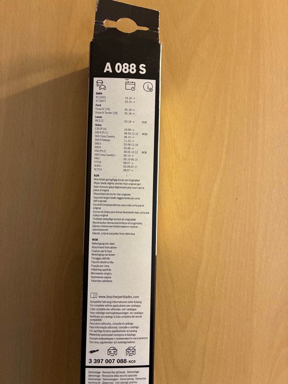 Bosch ruitenwissers A 088 S - NIEUW