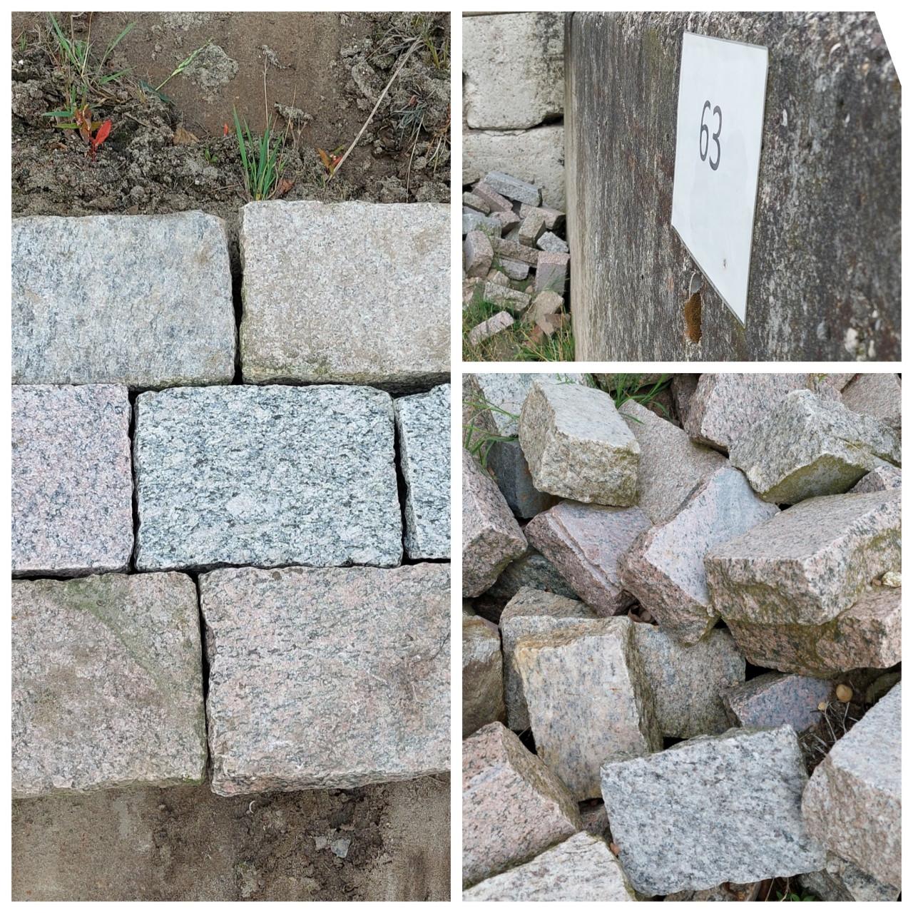 Diverse partijen herbruik (gebakken en beton) klinkers, graniet enz.