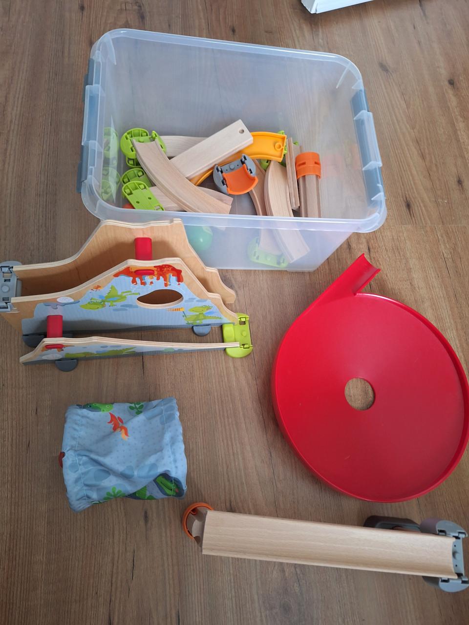 Knikkerbaan van hout, merk HABA