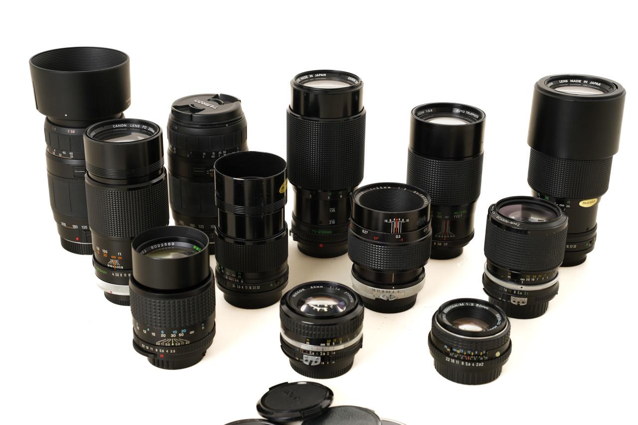 Partij Analoge camera lenzen