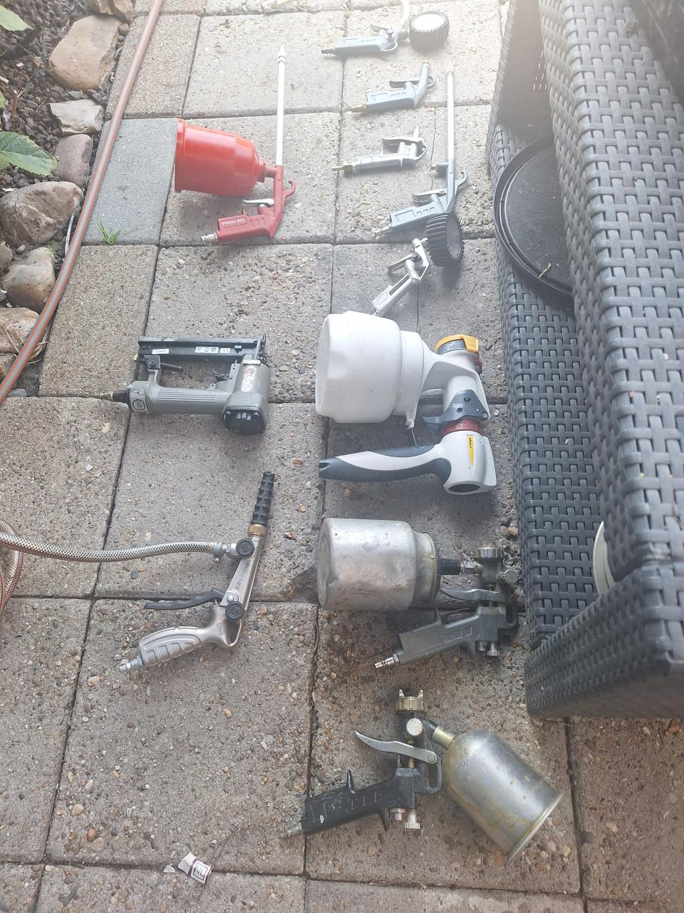 Pneumatisch spijker pistool, lak en saus spuit, luchtspuit, oliespuit
