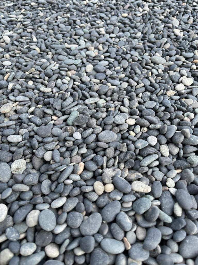 BEACH PEBBLES BLACK siergrind - bigbag - GRATIS levering
