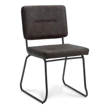 FIJNE EETKAMERSTOEL MICROLEDER 4 STUKS