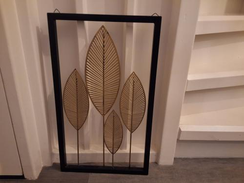 Metalen lijst met gouden bladen 60x35 cm