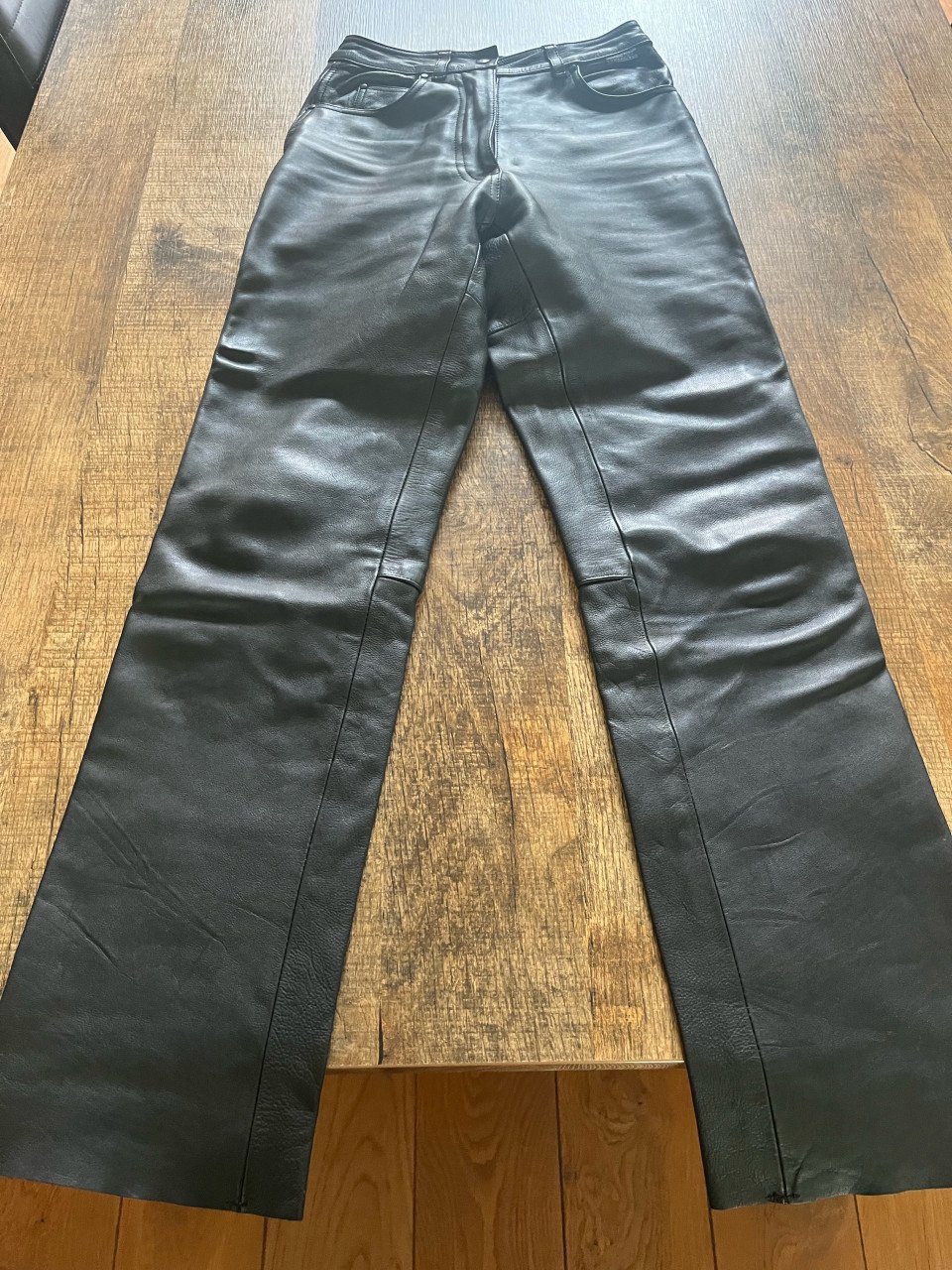 Leren motorbroek dames S