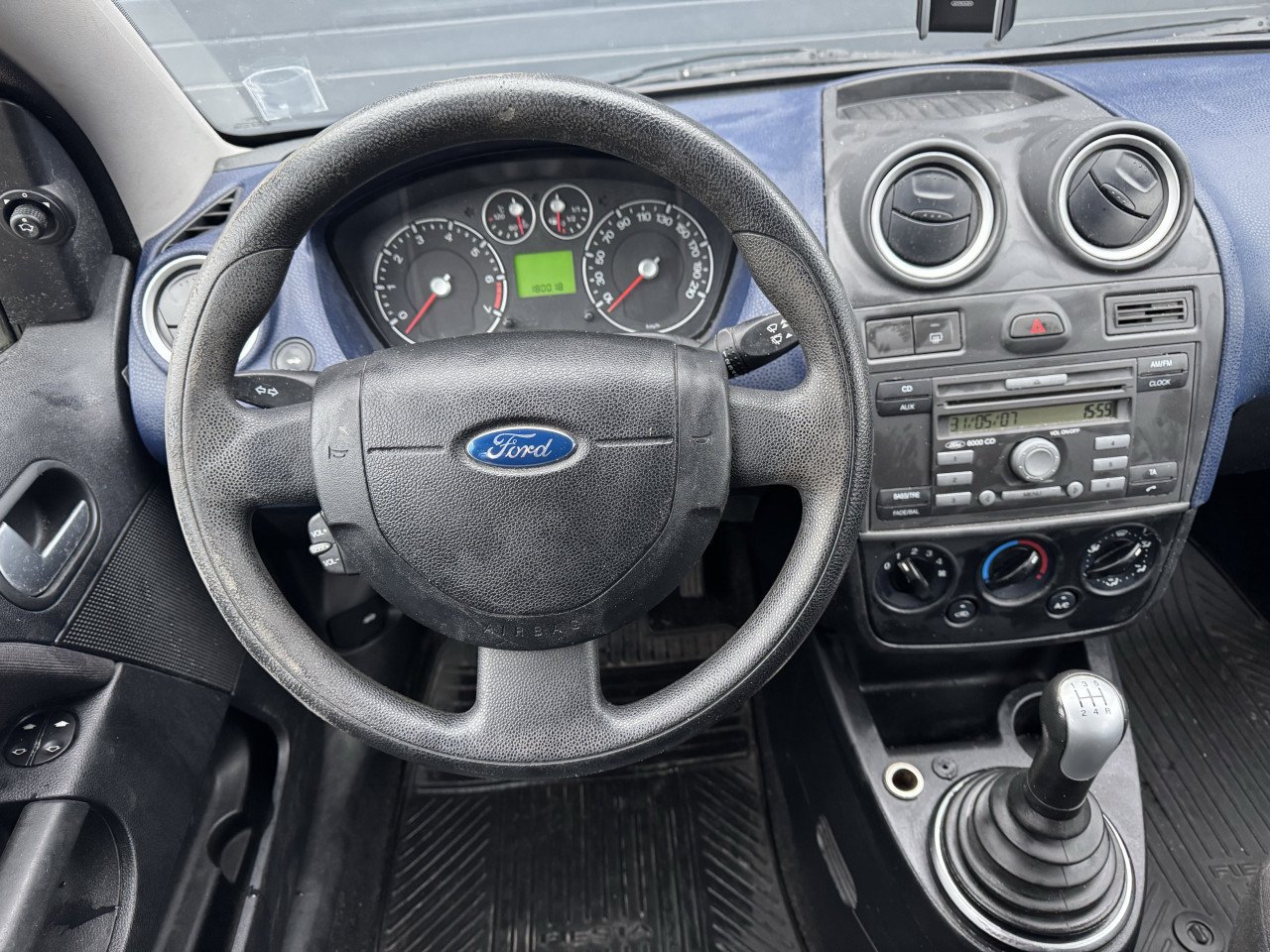 Ford Fiësta 1.4 16V 5 DRS 2007 Blauw Airco Apk Nap