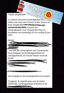 Camping den Osse 2 plekken 26-29 juni