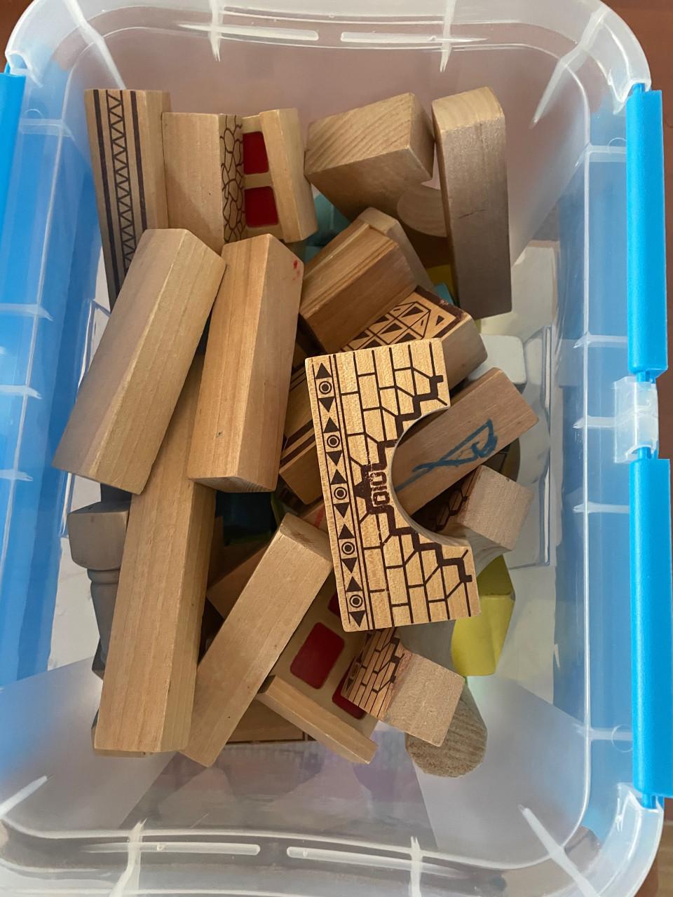 Houten kinder blokken