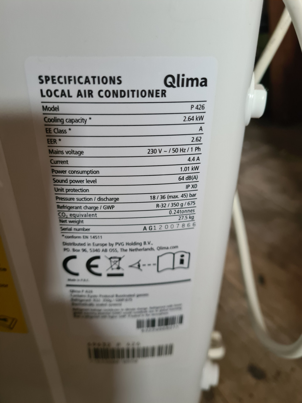 Mobiele Airco Qlima P426
