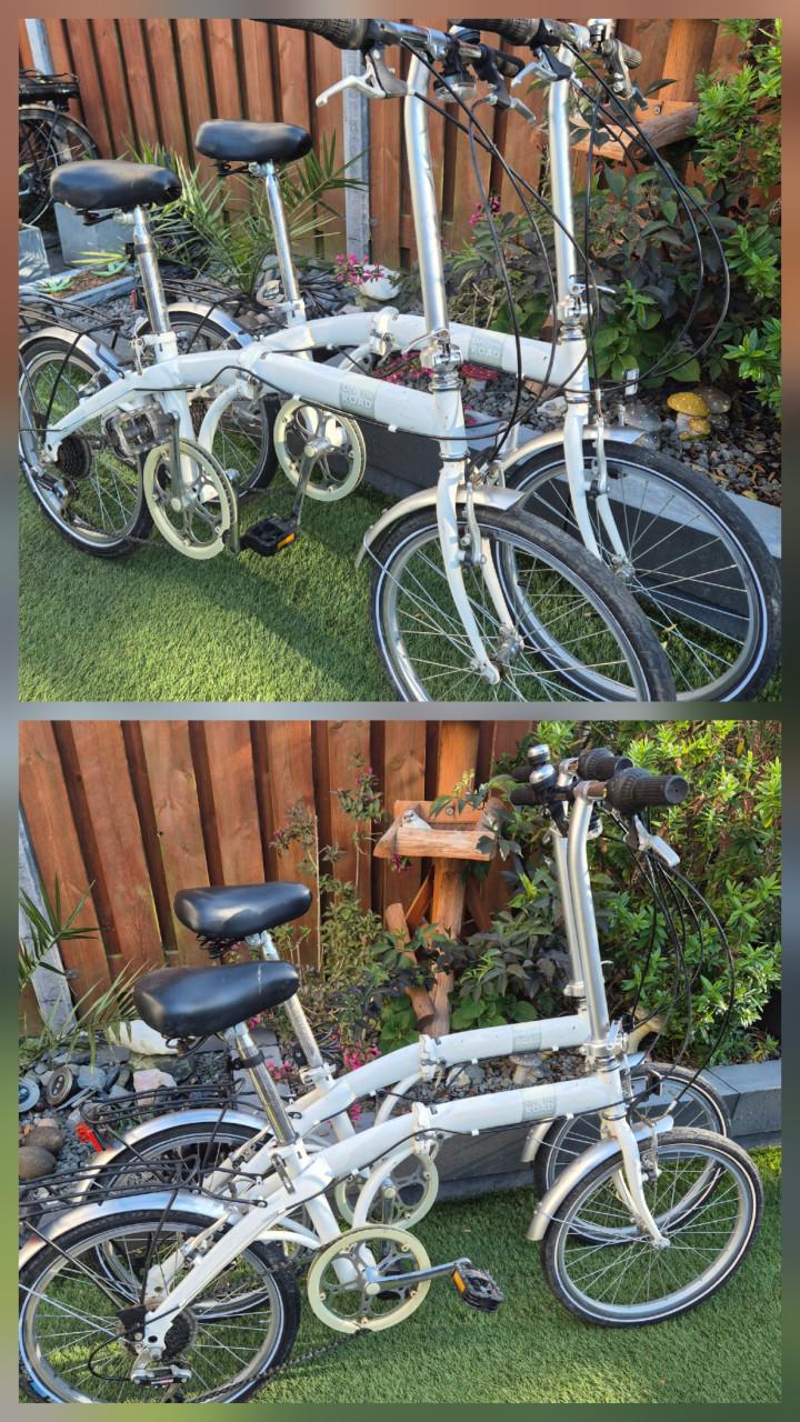 Te koop vouwfiets zwart.