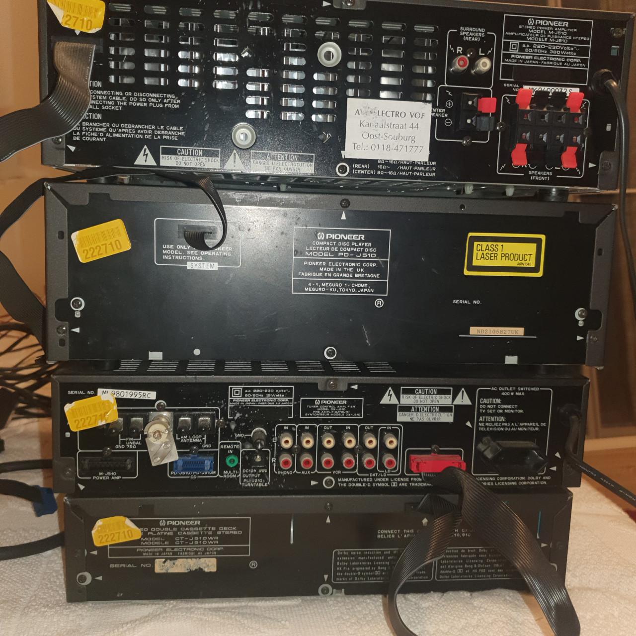 Pioneer audio set / Bose subwoofer en boxen