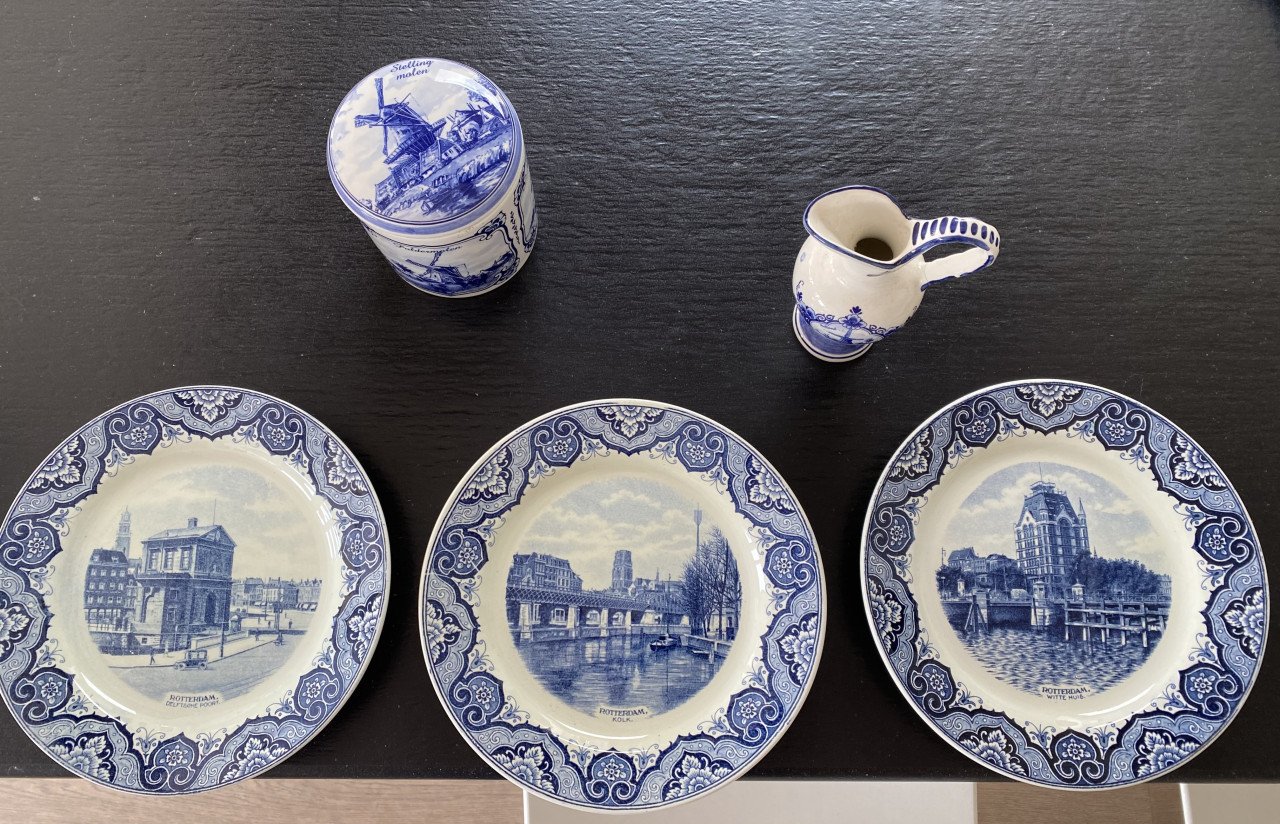 Delfsblauwe items te koop