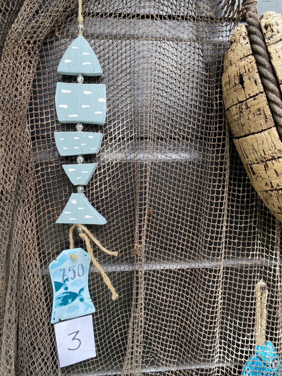 Unieke, handgemaakte,  houten vissen