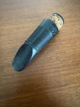 Vintage Lebü F.A. Uebel Kunststof  Klarinet Mondstuk met Ribbels