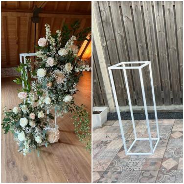 Planten - decoratie - etalage standaard wit metaal