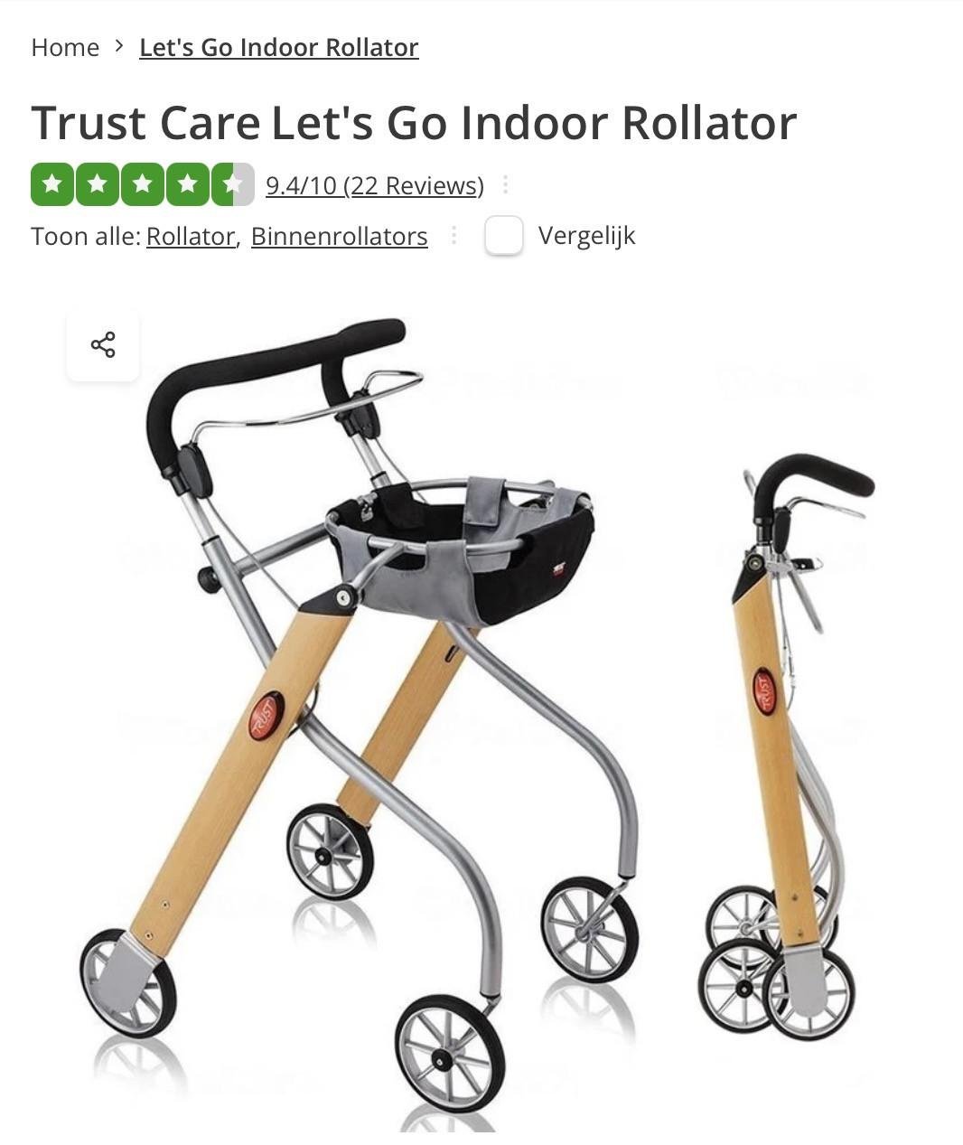 Indoor rollator