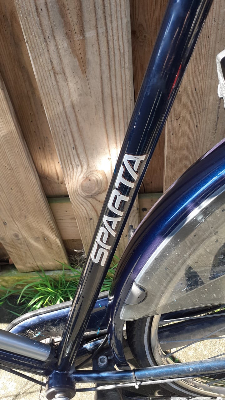 Super hoge Herenfiets 28inch ** SPARTA ** - 4 versn. Blauw 65cm. & ALTRA